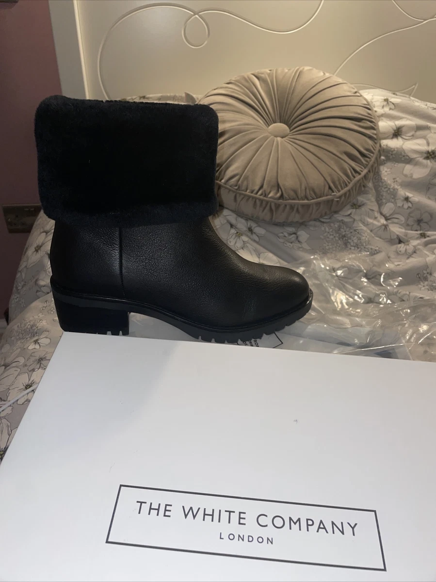 White company ankle boots clearance