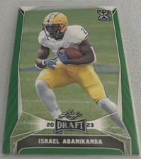 2023 Leaf Draft Football Israel Abanikanda Pitt Panthers Green XRC #49