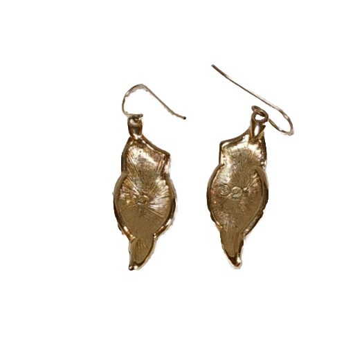 Swarovski Gold Plated Crystal & Black Enamel Dangle Earrings - Picture 4 of 5