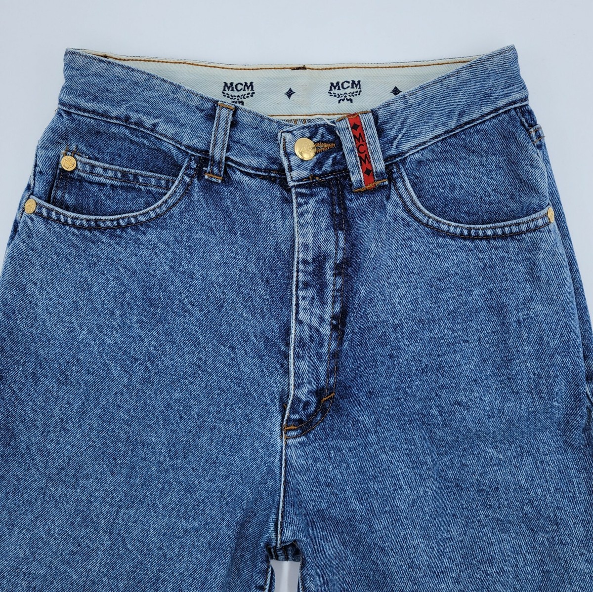 MCM デニムジーンズ ヴィンテージ JEANS DE LUXE サイズ29 MCM Jeans de Luxe Women's Vintage Blue Denim Pants Made in