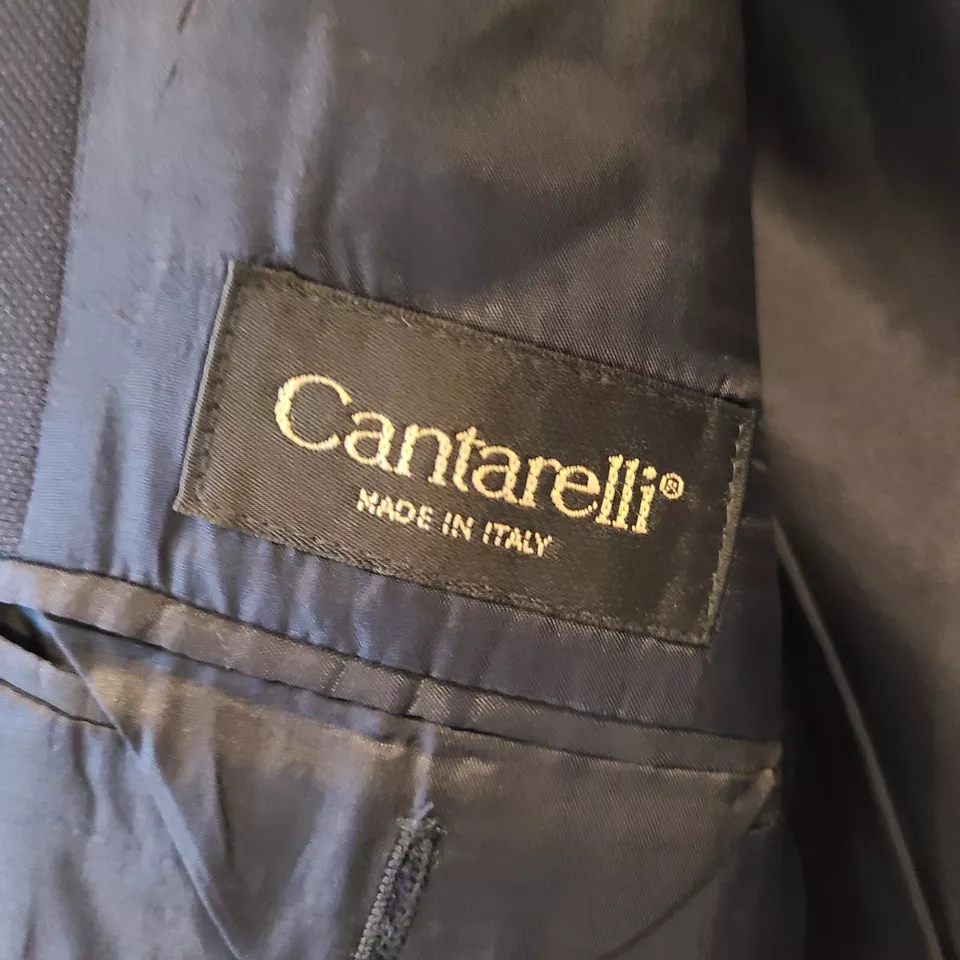 Abrigo deportivo Cantarelli para hombre 100 % lana azul marino talla 54 fiesta formal Foto 4 de 4