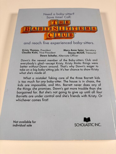 Baby-Sitters Club Books #1–6 by Ann M. Martin – x 6 Scholastic Apple Paperbacks - Picture 7 of 24