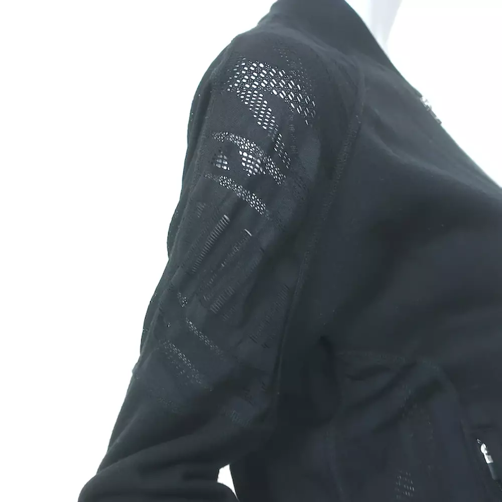 alo-yoga laser cut zip-up jacket