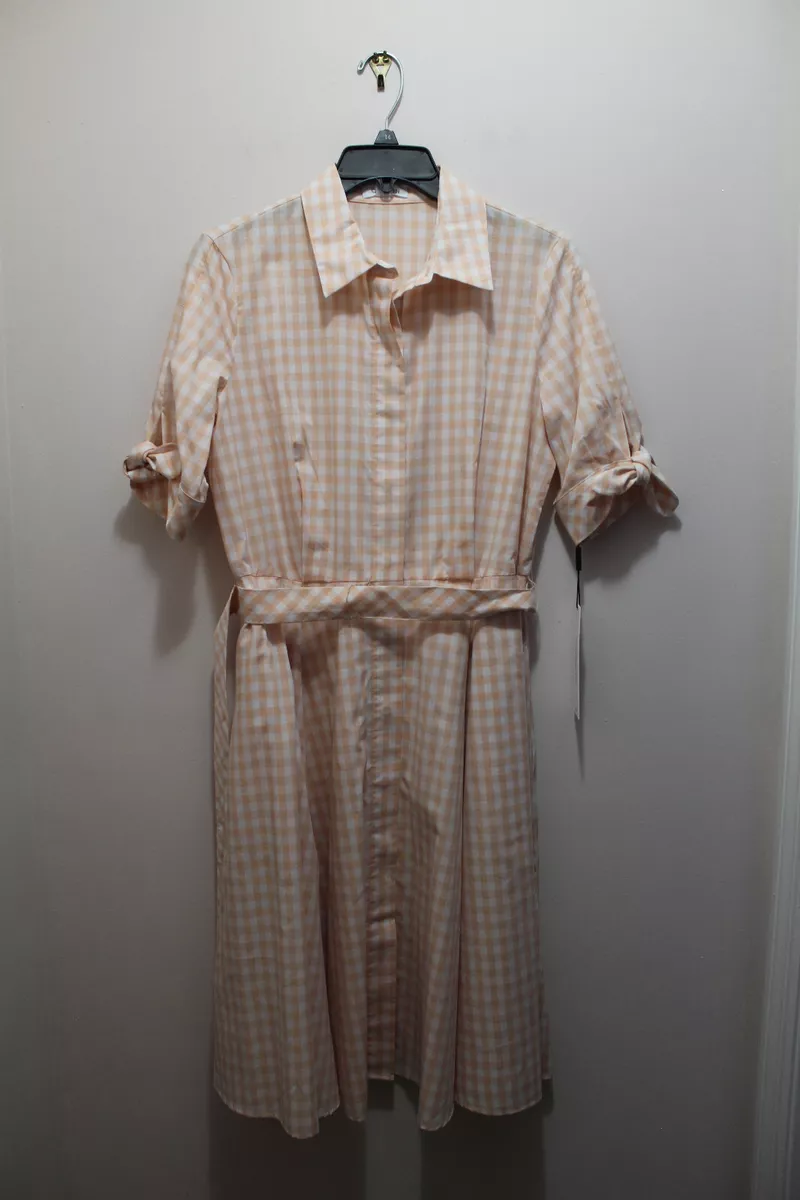 Calvin klein top gingham shirtdress