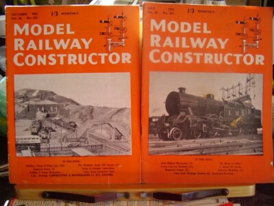 2 X MODELLEISENBAHN CONSTRUCTOR MAGS JULI & OKTOBER 1953 WEST MIDLAND WESTBURY