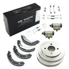 2x Tamburo Freno + Ganasce Cilindro Freno Posteriore Per Nissan Micra II K11