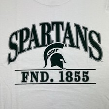 Michigan State Spartans T-Shirt Size Large White by Captivating