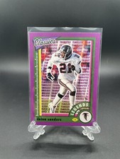 2022 Panini Classics - Legends Timeless Tributes Purple #116 Deion Sanders /50