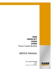 Case 580n, 580sn-wt,580sn, 590sn Tractor Loader Backhoe Service Manual