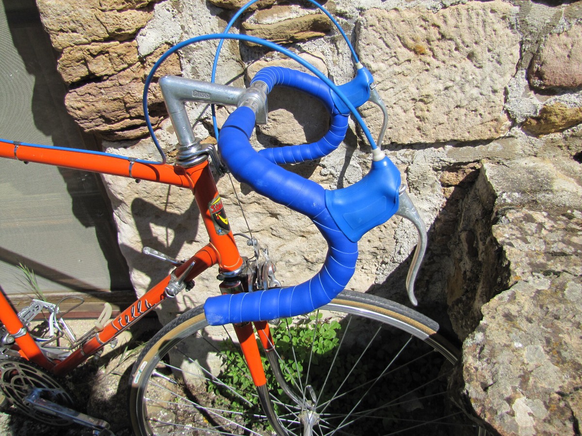 Vélo De Course Vintage Stella - Cadre Acier Orange 60cm - 10 Vitesses - Fabriqué En France
