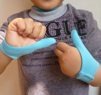 2-4 years Kid Cotton thumb Child Stop Thumb Sucking Gloves guards Healthy Teethe | eBay