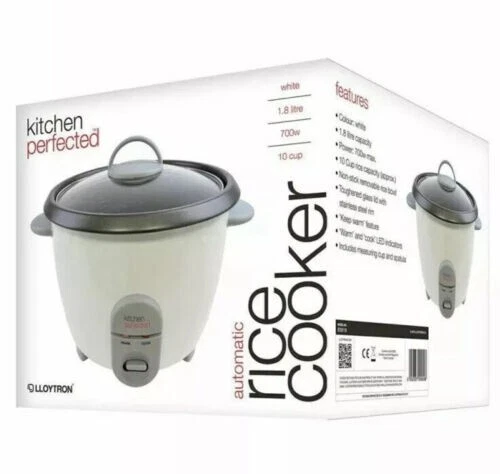 Electric Rice Cooker - Non-Stick Removable Bowl and Keep Warm Function 1.8L