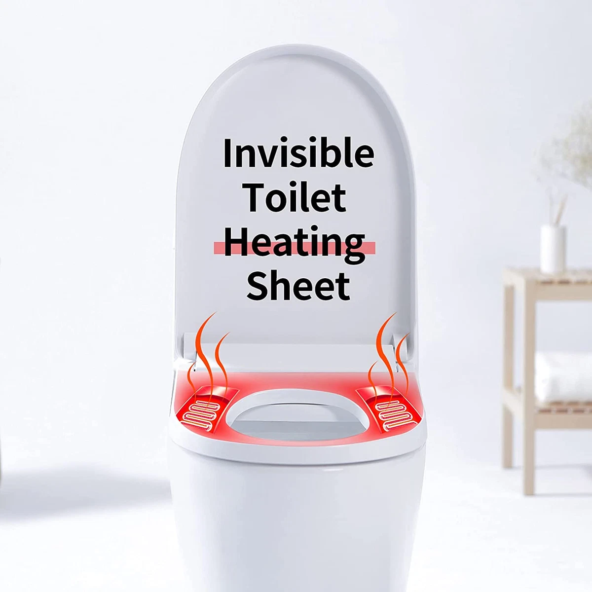 Heated Toilet Seat Warmer，Waterproof Elongated Heated Sticker, Easy  Disassembly | eBay