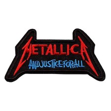 Metallica And Justice For All Embroidered Iron-On Patch Heavy Metal Rock Band