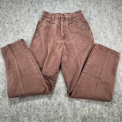 Vintage Rockies Jeans Womens 7/8 Brown High Rise Mom Western 90s Denim USA