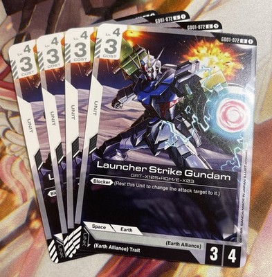 Gundam Card Game Launcher Strike Gundam GD01-072 U Playset Of 4 Newtype Rising
