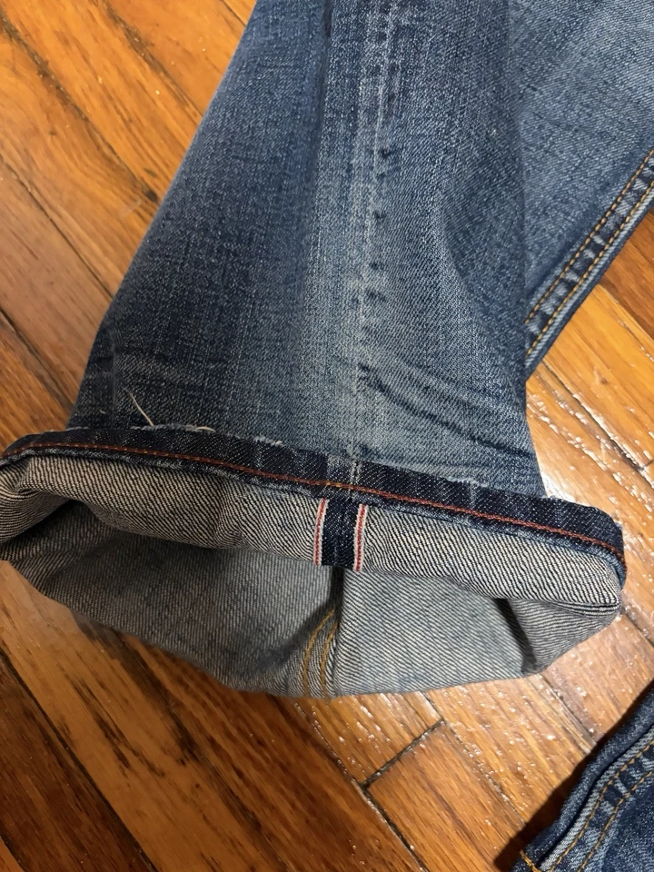 Cult of Individuality Jeans Mens 38x34 Blue Japanese Selvedge Hagen Relaxed Fit - Image 4 of 4