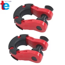 Shackles Upgrade 3/4" D Ring Shackle  (2 Pack) 70000 lbs Break Strength Red