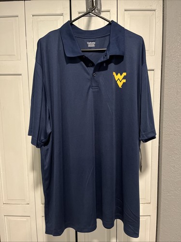 MENS WVU WEST VIRGINIA UNIVERSITY MOUNTAINEERS POLO SHIRT  Size 3XL - Picture 1 of 3