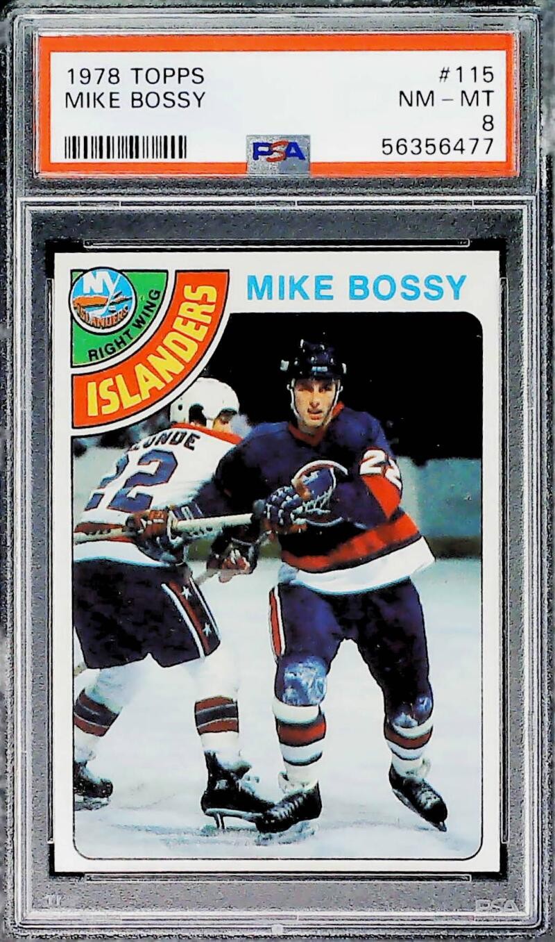 1978-79 Topps Hockey Mike Bossy Islanders #115 PSA 8 NM-MT Trading Card