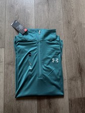 Image of Under Armour Men's Tech 1/4 Zip Long Sleeve Top Size Medium Gym Training Teal