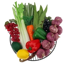 11 Pcs Fake Vegetables,Realistic Plastic Fake Fruit and D