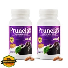 Prunelax Maximum Relief Laxative Tablets 200 Count Senna Vegan
