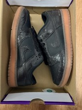 Nike Dunk Low Black/Brown Crocodile Pattern G...