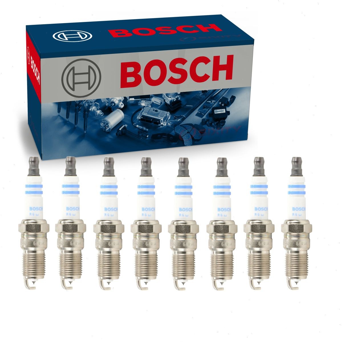 8 pc Bosch Double Platinum Spark Plugs for 2002 Lincoln Blackwood 5.4L V8 rw