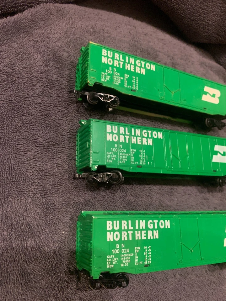 Coches de carga Burlington Northern escala 3 Ho Foto 2 de 4