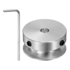Single Groove Pulley 6mm Fixed Bore 30mm Outer Diameter Aluminum Alloy