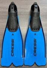 Adult Cressi Rondinella Closed Heel Snorkel Fins Blue - Size 7-8 Lot 122 