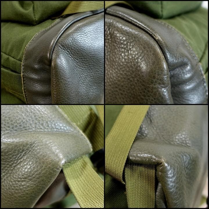Engineered Garments Leather Backpack Olive Used 2… - image 10
