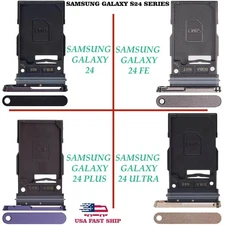 SIM Card Tray For Samsung Galaxy S24/S24 Plus/S24 Ultra/S24 FE (Black)