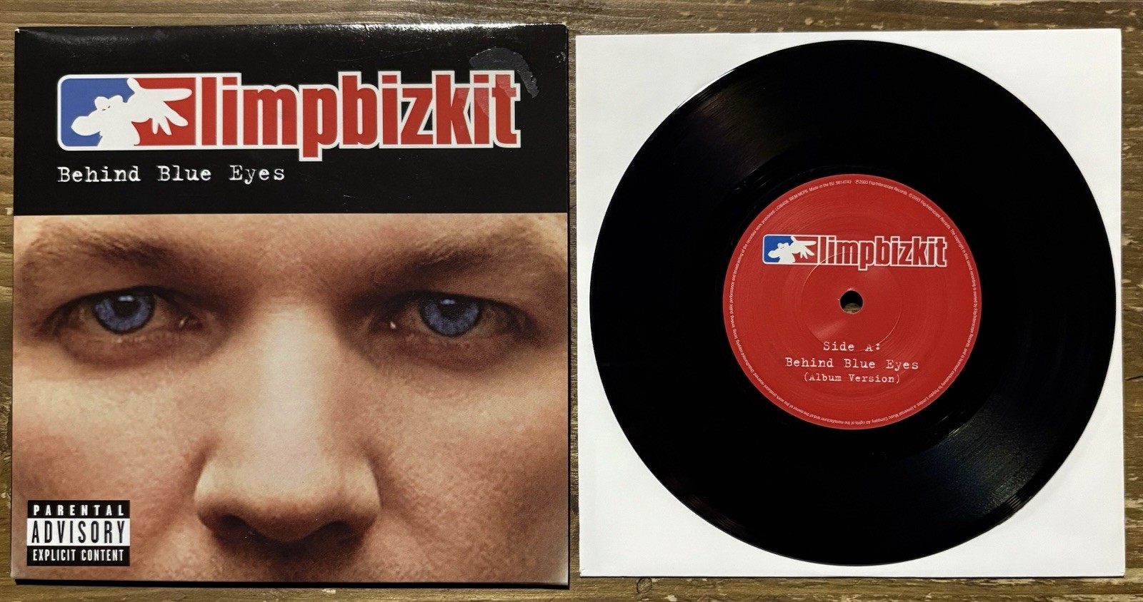 Limp Bizkit / Behind Blue Eyes  RARE Vinyl 7” Single 2003 FLIP RECORDS near mint