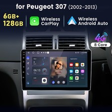 6+128G Car Stereo For Peugeot 307 2002-2013 Android 14 Radio CarPlay GPS Sat Nav