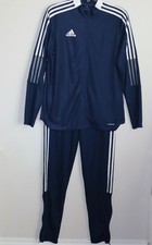 Adidas Boys Youth Junior Aeroready Tiro Tracksuit Jacket Split Hem Pant XL