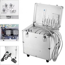 Portable Dental Delivery Unit Air Compressor Suction 4 Hole Mobile Treatment Box