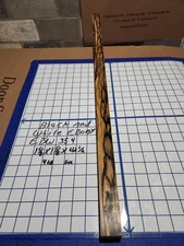 Black and White Ebony  Wood turning  blank  1 5/8" x  1 5/8" x  42 1/2  " EBW354