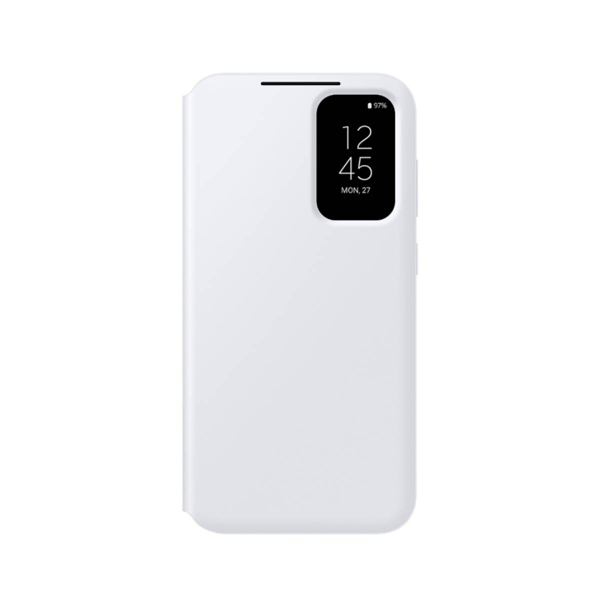 Housse Galaxy S23 FE blanc protection antichoc Smart View avec fente portefeuille intégrée