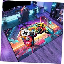 Game Area Rug Teen Boys Carpet, 3D Gaming Rugs Gamepad Controller Mat for Boys