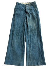 Vintage 1950s The Allen CO of Denver Western Pants Blue Corduroy Youth 24X25