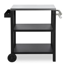 Grillwagen 3-Etagen Gartengrill Grilltisch Grillständer Rädern Küchenwagen BBQ