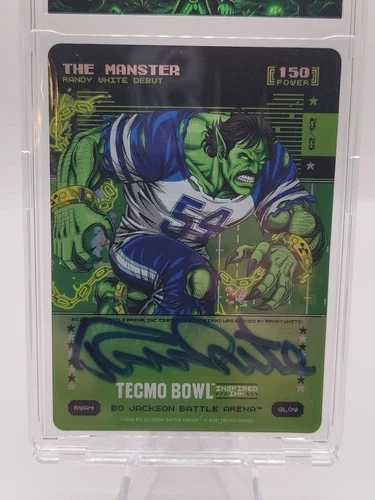 2026 Bo Jackson Battle Arena Tecmo Bowl The Manster Randy White Auto /25 BOOKEND