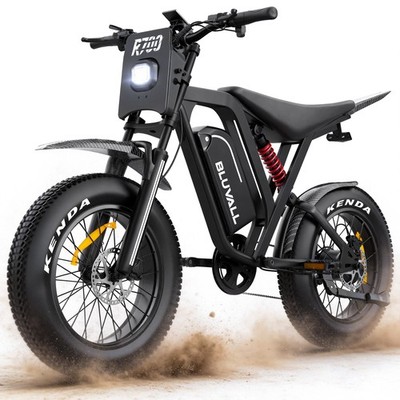 7 Speed Electric Bikes for Adult Bluvall 1500W 48V 52V 25Ah 20'' Fat Tires 35 MPH