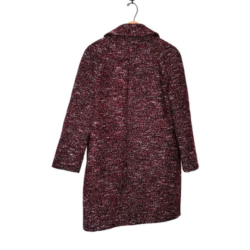 Topshop Woman's Red and Black Tweed Double Breasted Winter Coat Size Small - Bild 5 von 9