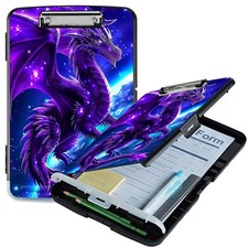 Purple Planet Dragon A4 Clipboard with Storage Pen Holder, Clipboards Organiz...