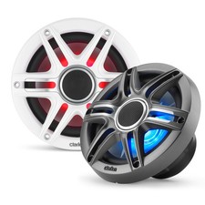 Clarion CMSP-651RGB-SWG Premium 6.5-inch Coaxial Marine Speakers with built-i...