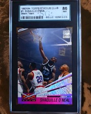 SHAQUILLE O'NEAL 1993-94 STADIUM CLUB #1 BEAM TEAM SGC 86 Orlando Magic Lakers 