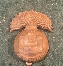 WW1 Royal Inniskilling Fusiliers Cap Badge. Brass. Vv47